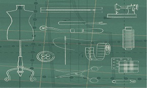 Garment cutting line vector